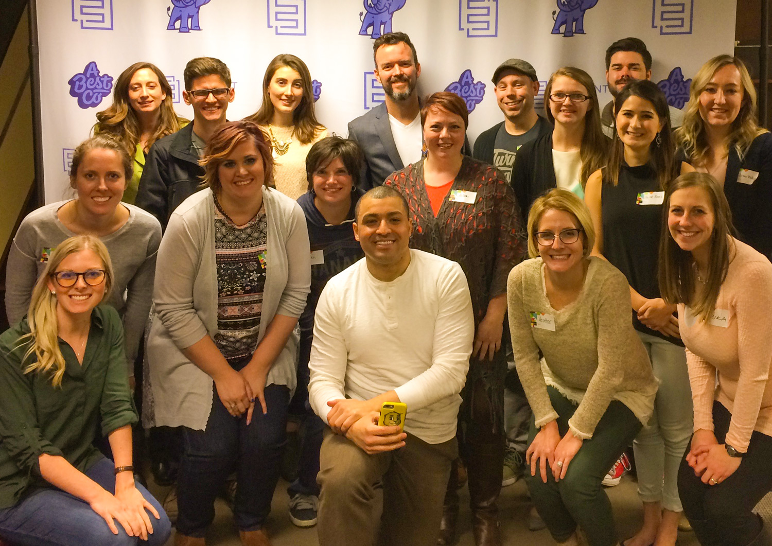 Prescott with workshop attendees in Indianapolis Prescott with workshop attendees in Indianapolis